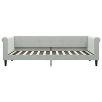 Divano Letto con Materasso Grigio Chiaro 90x200 cm in Velluto 3197747