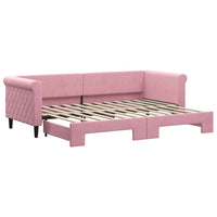 Divano Letto con Letto Estraibile Rosa 80x200 cm in Vellutocod mxl 130579