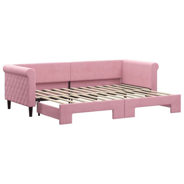 Divano Letto con Letto Estraibile Rosa 80x200 cm in Vellutocod mxl 130579