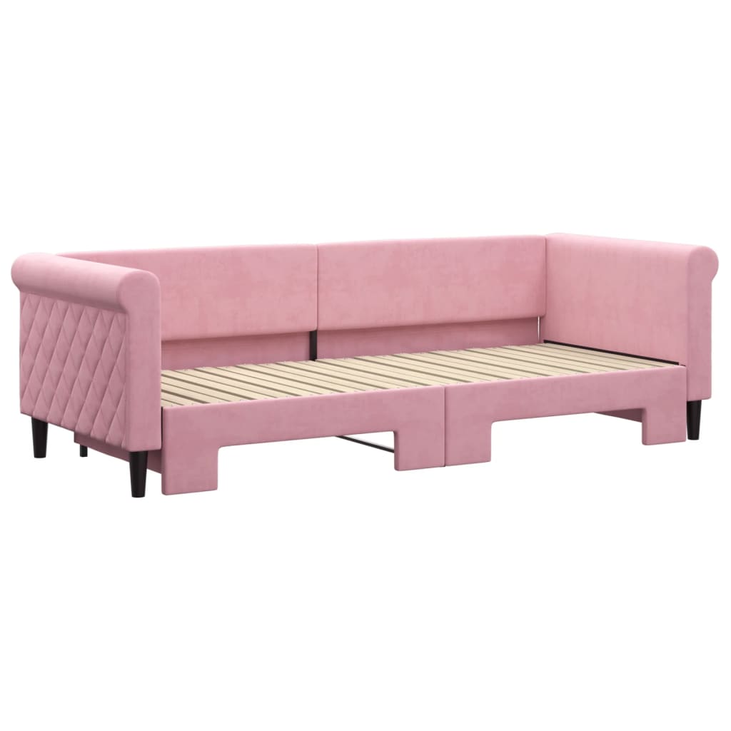 Divano Letto con Letto Estraibile Rosa 80x200 cm in Vellutocod mxl 130579