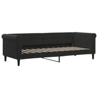 Divano Letto con Letto Estraibile Nero 80x200 cm in Velluto 3197768