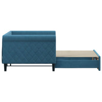 Divano Letto con Letto Estraibile Blu 90x200 cm in Velluto 3197770