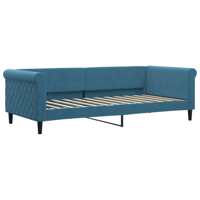 Divano Letto con Letto Estraibile Blu 90x200 cm in Velluto 3197770