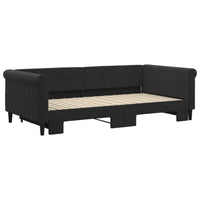 Divano Letto con Letto Estraibile Nero 100x200 cm in Vellutocod mxl 82681