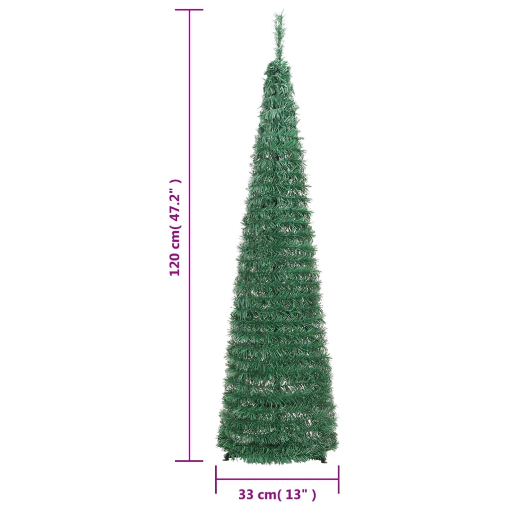 Albero di Natale Artificiale Pop-up con 50 LED Verde 120 cm 357751