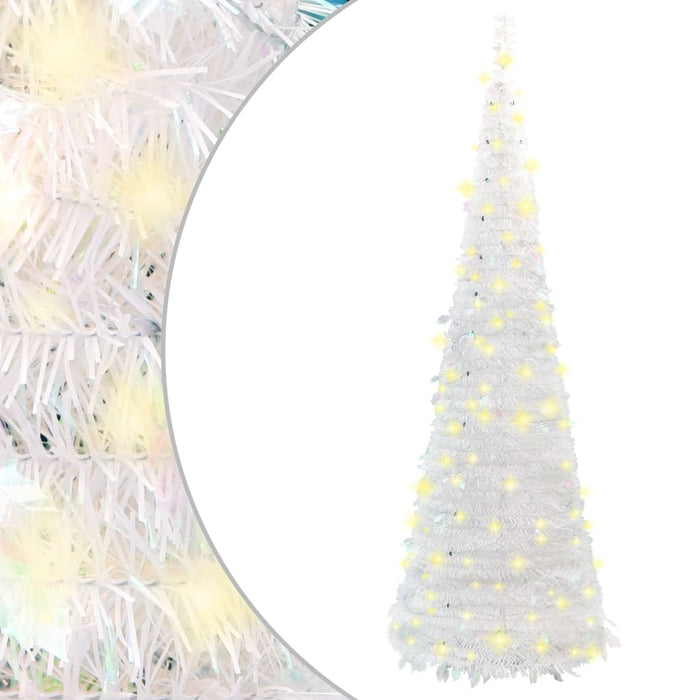 Albero di Natale Artificiale Pop-up con 50 LED Bianco 120 cm 357752