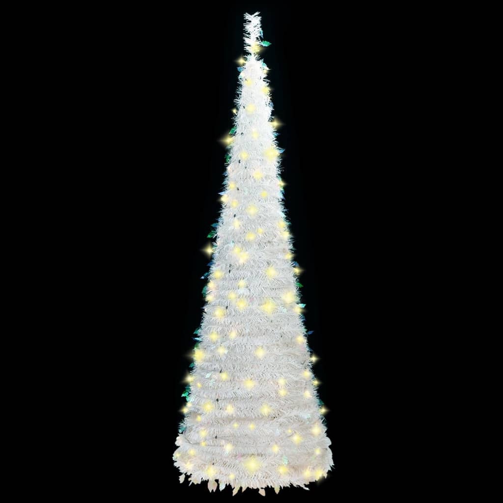 Albero di Natale Artificiale Pop-up con 50 LED Bianco 120 cm 357752