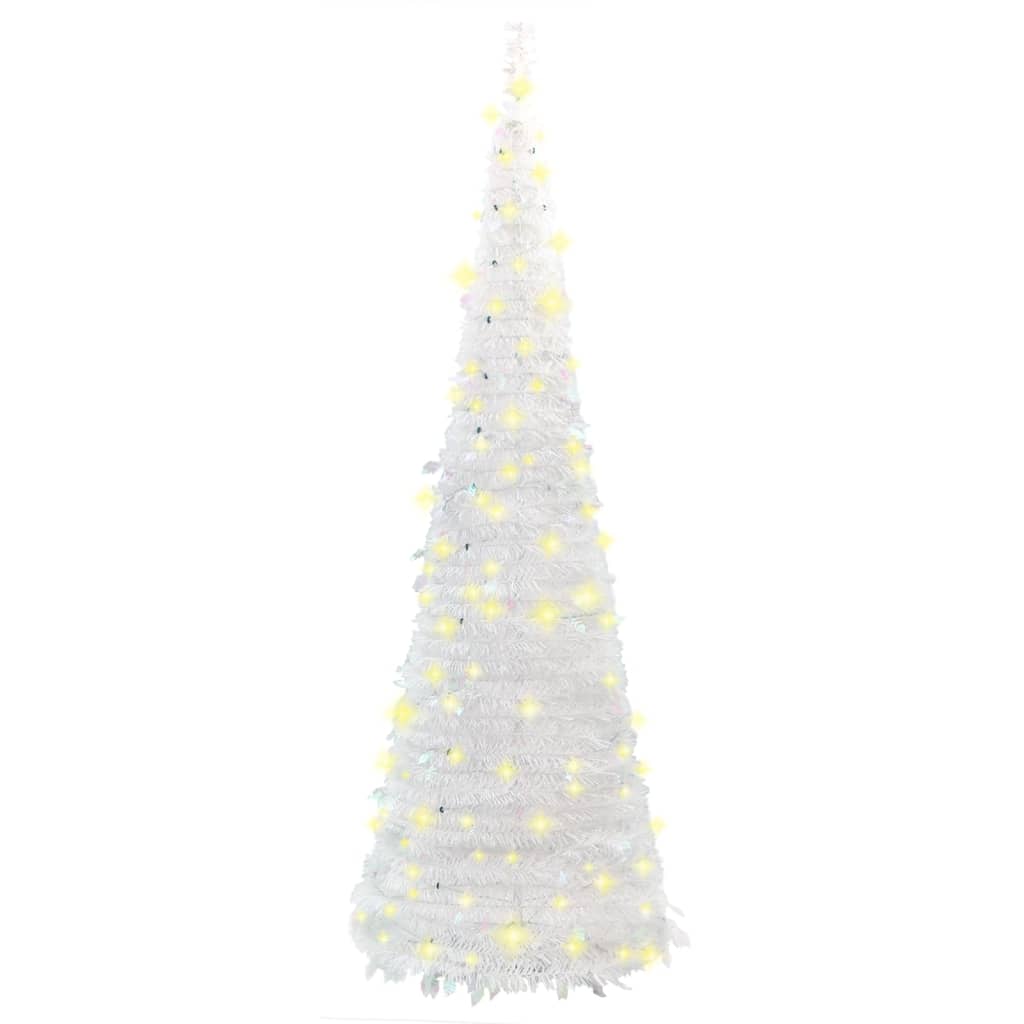 Albero di Natale Artificiale Pop-up con 50 LED Bianco 120 cm 357752