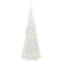 Albero di Natale Artificiale Pop-up con 50 LED Bianco 120 cm 357752