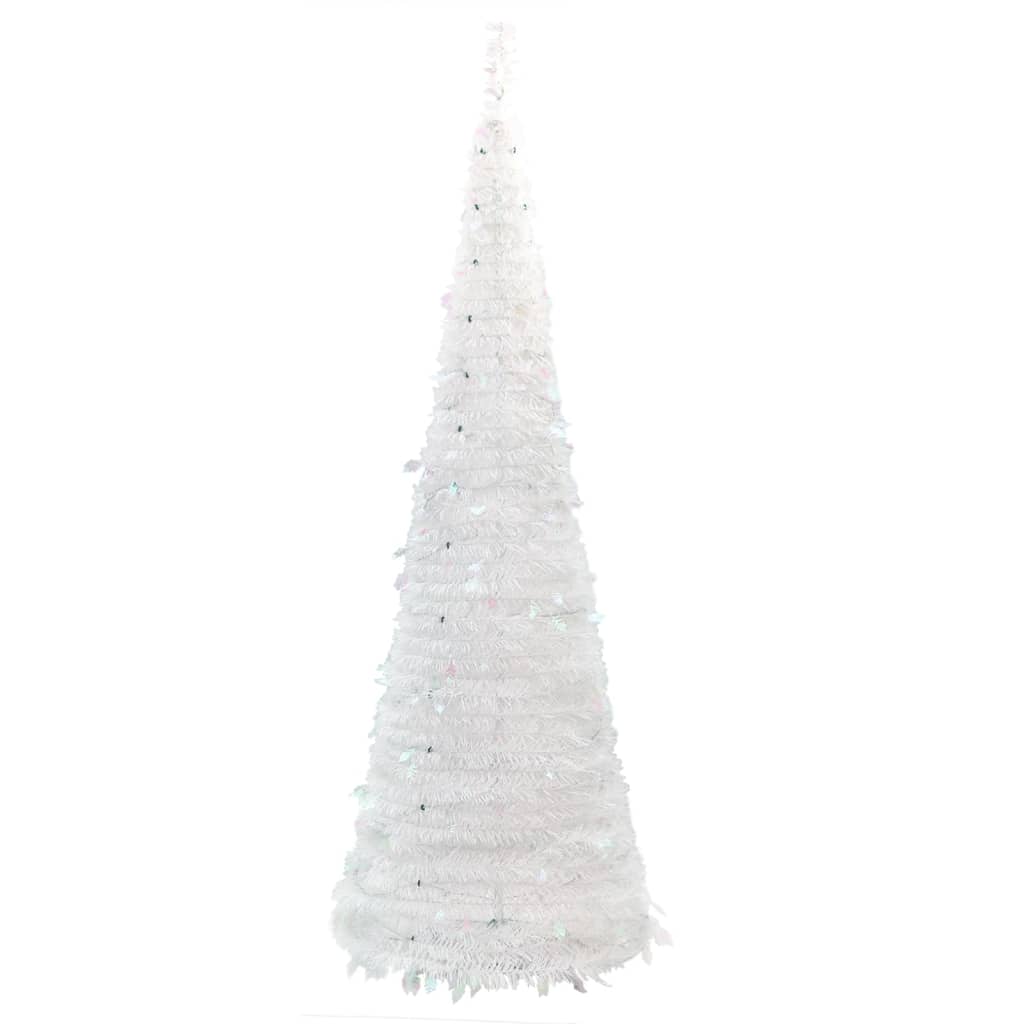 Albero di Natale Artificiale Pop-up con 50 LED Bianco 120 cm 357752