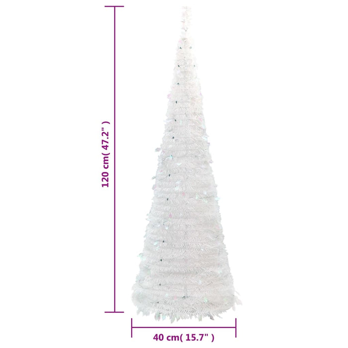 Albero di Natale Artificiale Pop-up con 50 LED Bianco 120 cm 357752