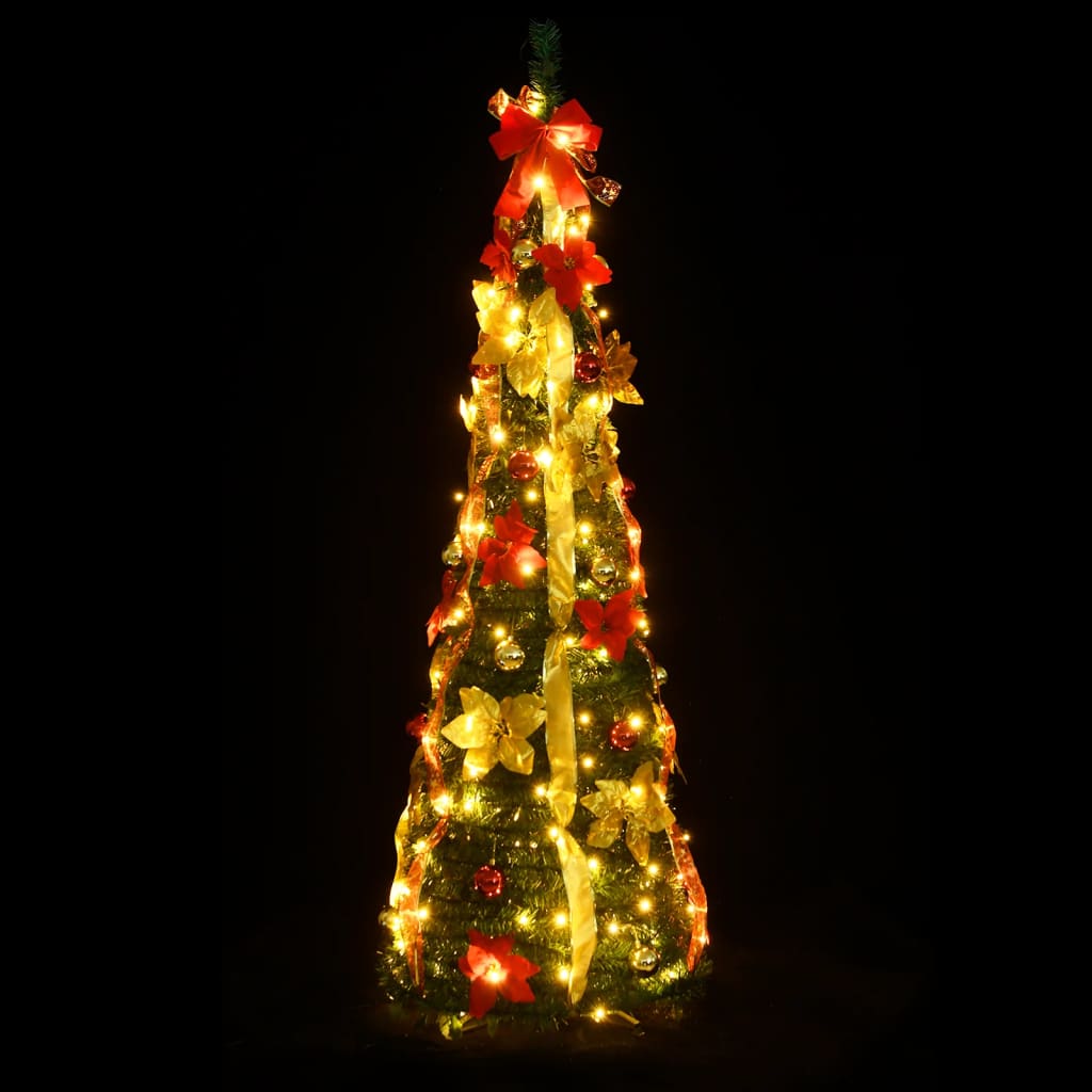 Albero di Natale Artificiale Pop-up con 100 LED Verde 150 cm 357761