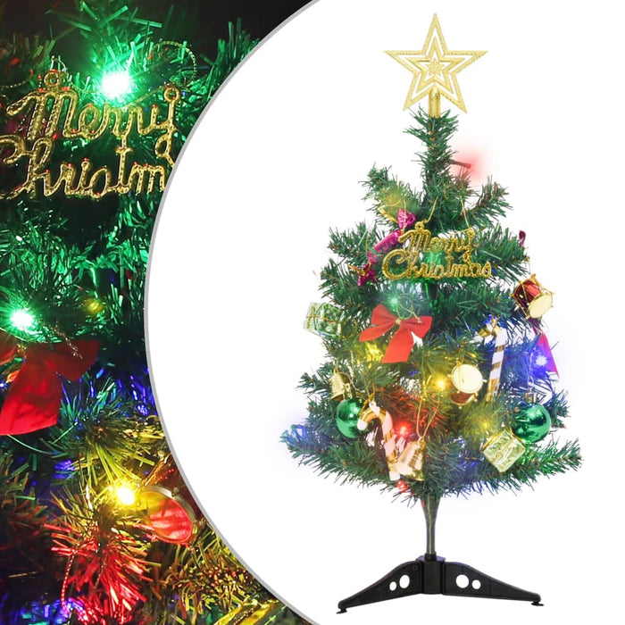 Mini Albero di Natale Artificiale con 20 LED Verde 45 cm 357767