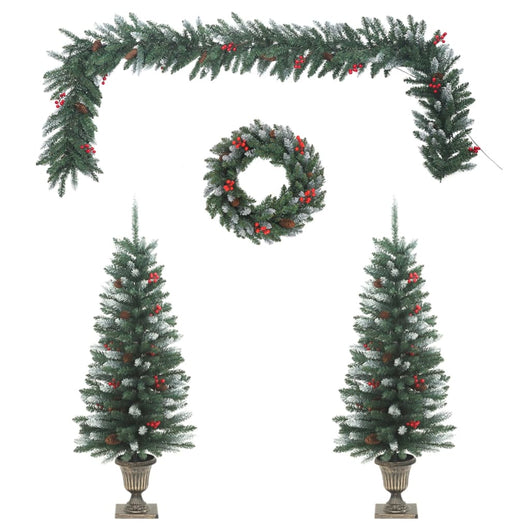 Set Decorazioni di Natale per Porte 4 pz in PVC 357769