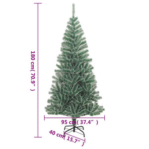 Albero di Natale Artificiale con Neve Fioccata Verde 180 cm 357774