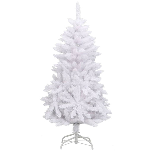 Albero di Natale Artificiale Incernierato con Base Bianco 150cm 357785