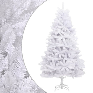 Albero di Natale Artificiale Incernierato con Base Bianco 240cm 357788