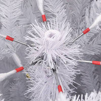 Albero di Natale Artificiale Incernierato con Base Bianco 240cm 357788