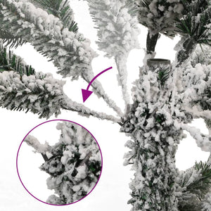 Albero Natale Artificiale Incernierato con Neve Fioccata 120 cm 357791