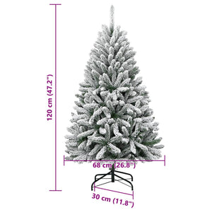 Albero Natale Artificiale Incernierato con Neve Fioccata 120 cm 357791