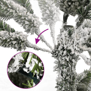 Albero Natale Artificiale Incernierato con Neve Fioccata 270 cm 357796