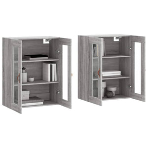 Armadietti a Parete 2 pz Grigio Sonoma in Legno Multistrato 3197919