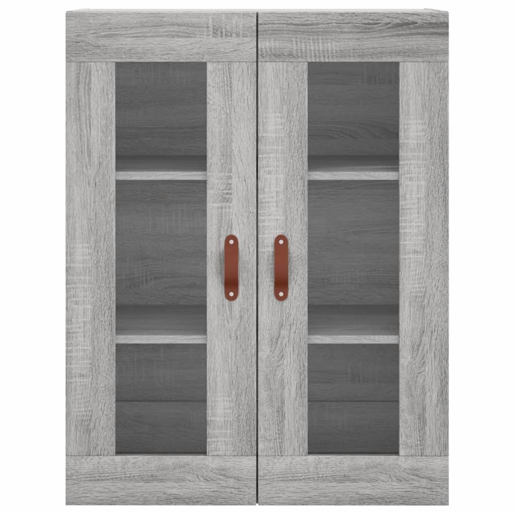 Armadietti a Parete 2 pz Grigio Sonoma in Legno Multistrato 3197919