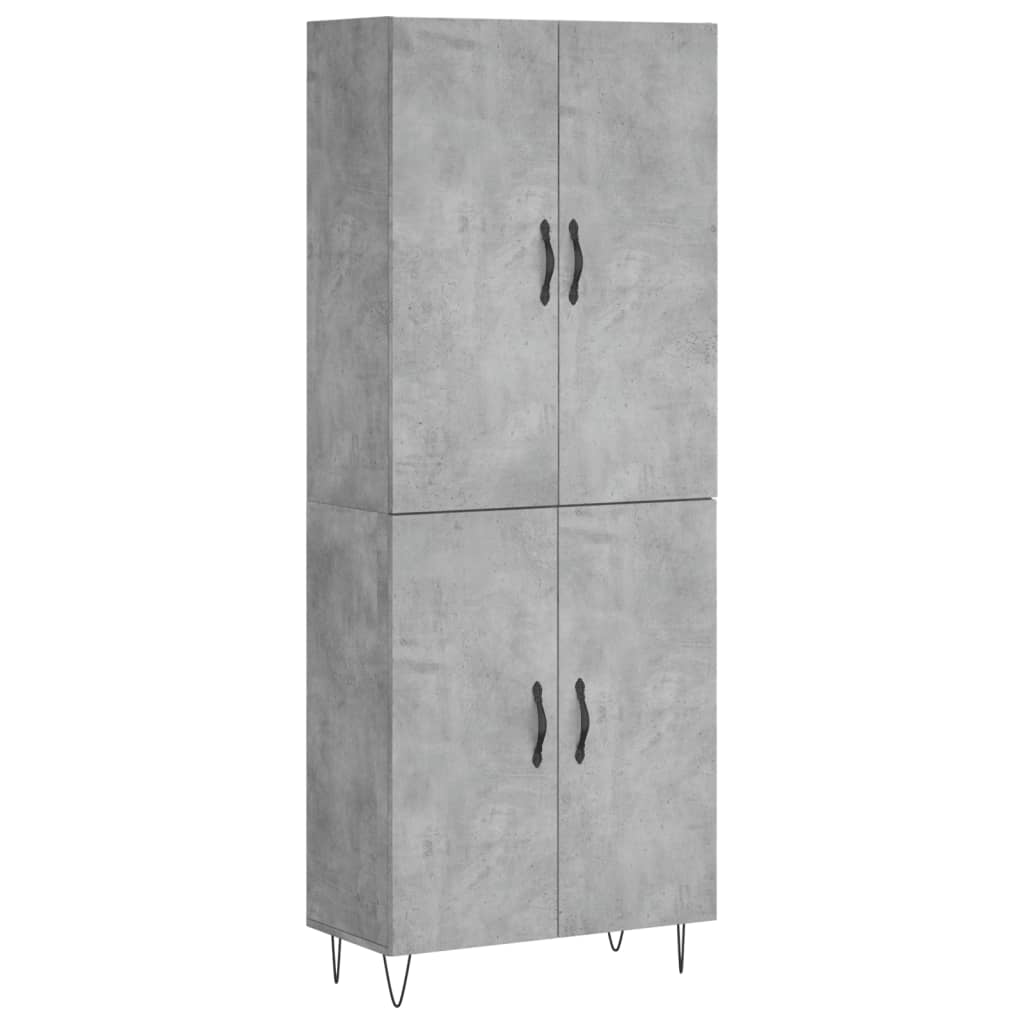 Credenza Grigio Cemento 69,5x34x180 cm in Legno Multistrato 3198061