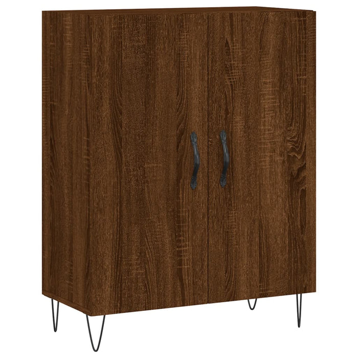 Credenza Rovere Marrone 69,5x34x180 cm in Legno Multistrato 3198064