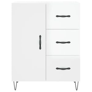 Credenza Bianco Lucido 69,5x34x180 cm in Legno Multistrato 3198091