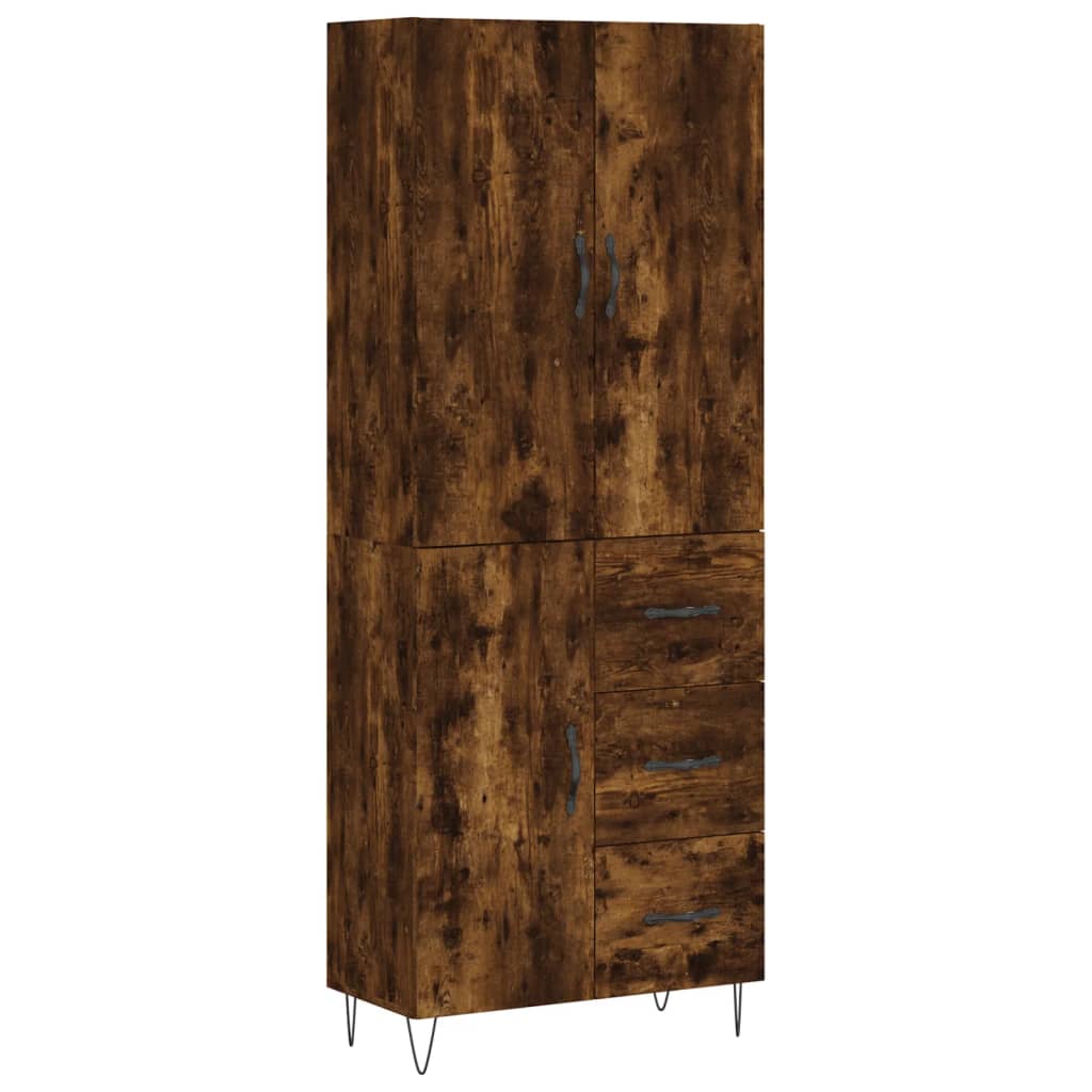 Credenza Rovere Fumo  69,5x34x180 cm in Legno Multistrato 3198094