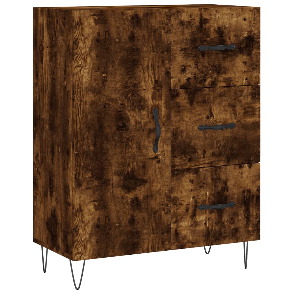 Credenza Rovere Fumo  69,5x34x180 cm in Legno Multistrato 3198094