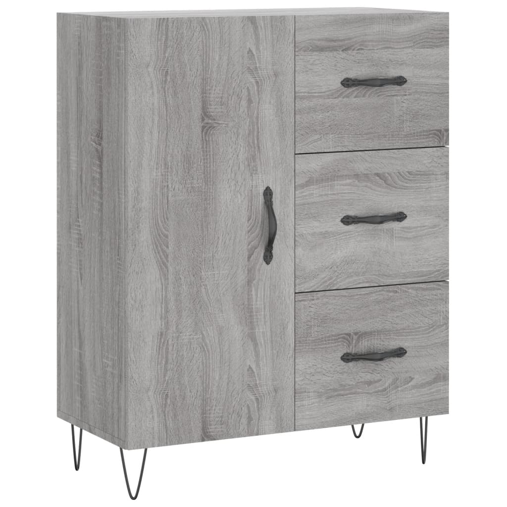 Credenza Grigio Sonoma 69,5x34x180 cm in Legno Multistrato 3198095