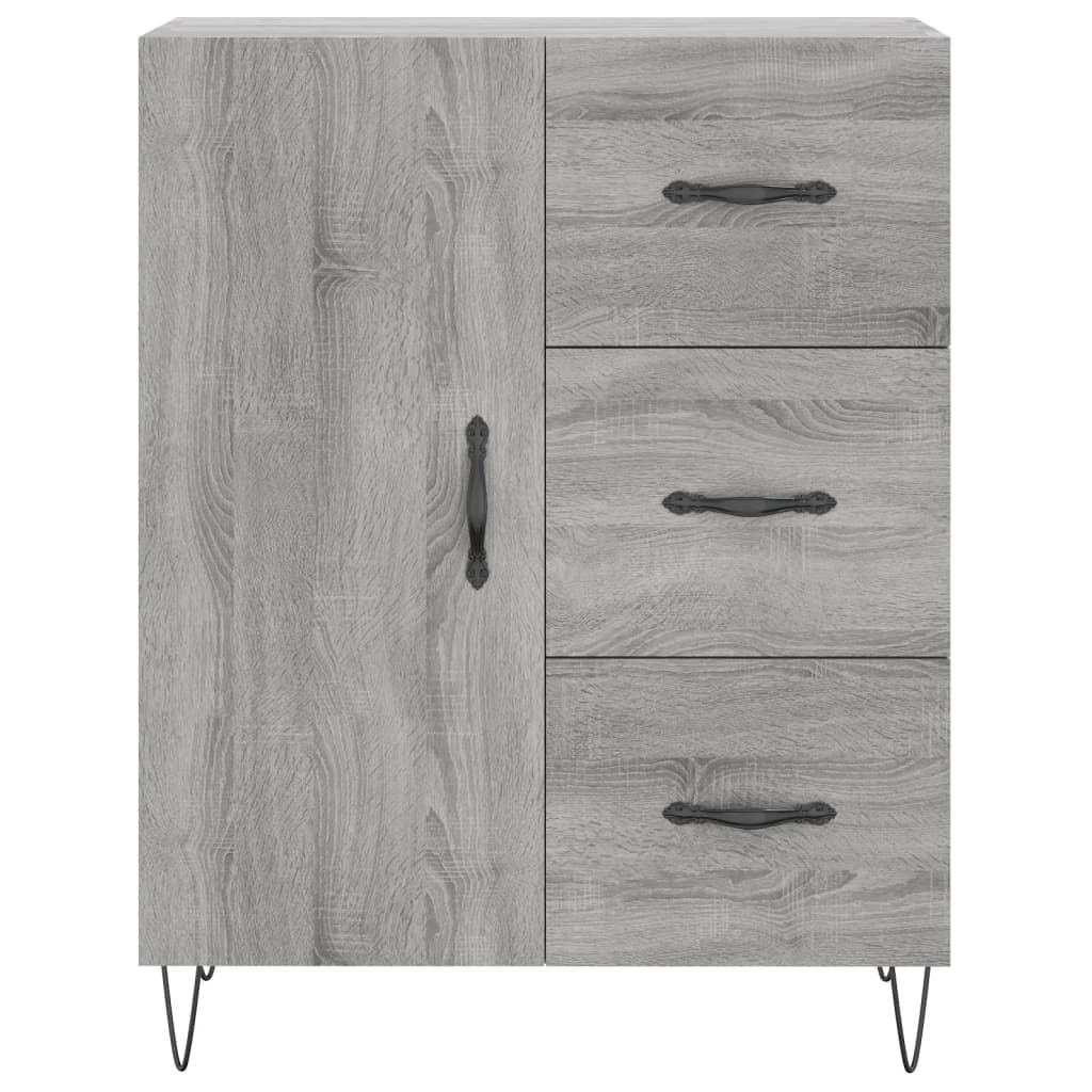 Credenza Grigio Sonoma 69,5x34x180 cm in Legno Multistrato 3198095