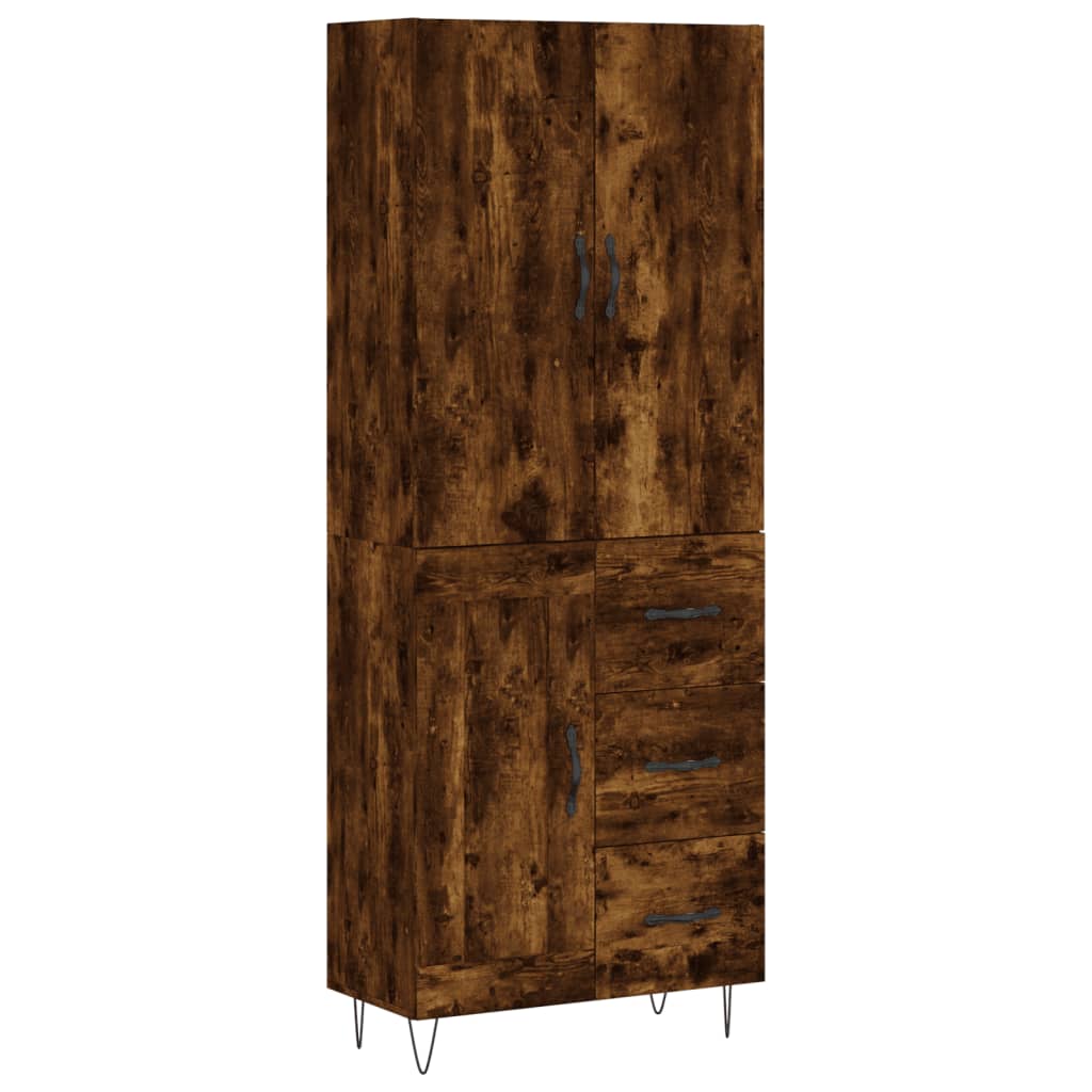 Credenza Rovere Fumo  69,5x34x180 cm in Legno Multistrato 3198110