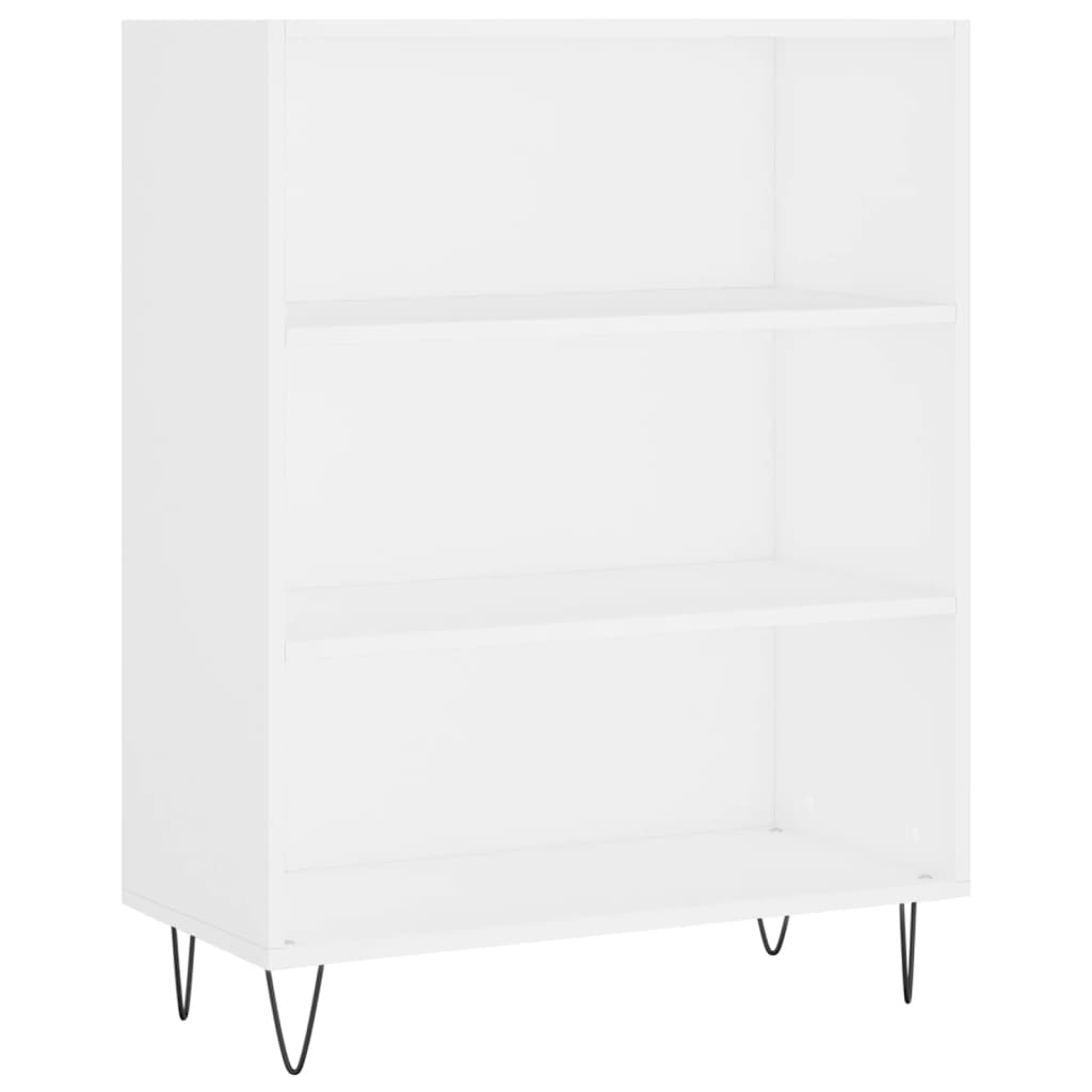 Credenza Bianco Lucido 69,5x34x180 cm in Legno Multistrato 3198115