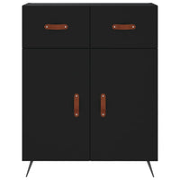 Credenza Nera 69,5x34x180 cm in Legno Multistrato 3198122