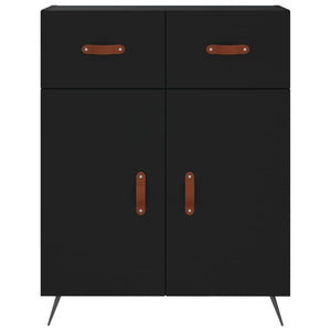 Credenza Nera 69,5x34x180 cm in Legno Multistrato 3198122