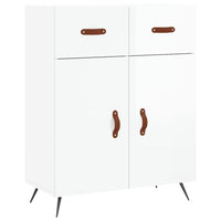 Credenza Bianco Lucido 69,5x34x180 cm in Legno Multistrato 3198123