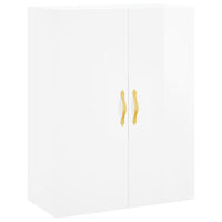 Credenza Bianco Lucido 69,5x34x180 cm in Legno Multistrato 3198131