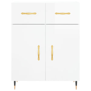 Credenza Bianco Lucido 69,5x34x180 cm in Legno Multistrato 3198131