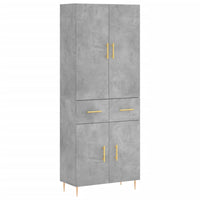 Credenza Grigio Cemento 69,5x34x180 cm in Legno Multistratocod mxl 101908