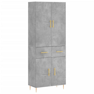 Credenza Grigio Cemento 69,5x34x180 cm in Legno Multistratocod mxl 101908