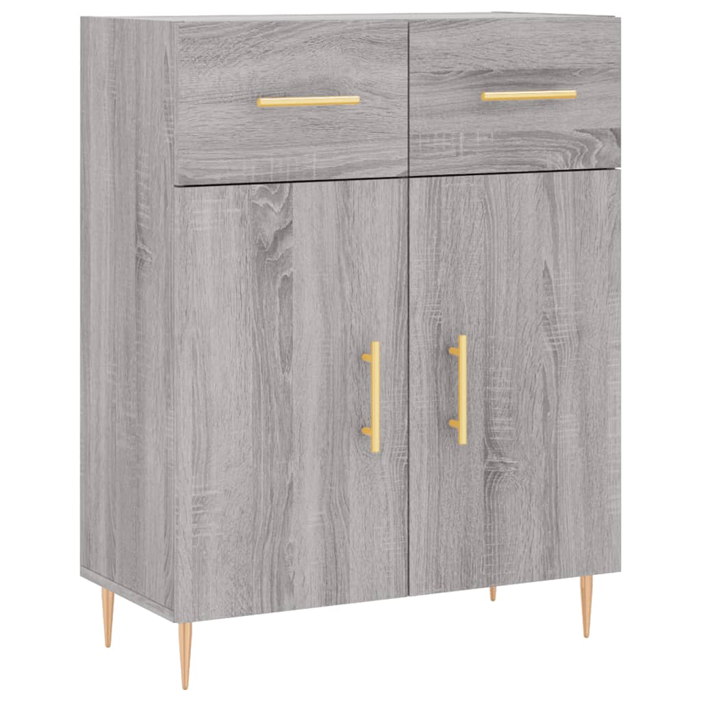 Credenza Grigio Sonoma 69,5x34x180 cm in Legno Multistrato 3198143