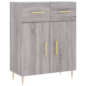 Credenza Grigio Sonoma 69,5x34x180 cm in Legno Multistrato 3198143