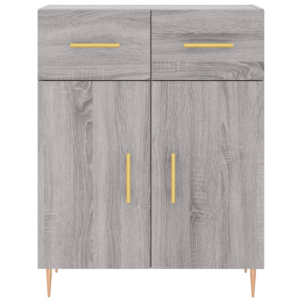 Credenza Grigio Sonoma 69,5x34x180 cm in Legno Multistrato 3198143