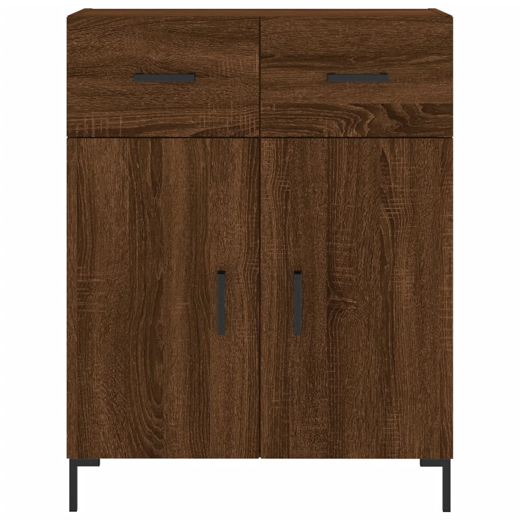 Credenza Rovere Marrone 69,5x34x180 cm in Legno Multistrato 3198152