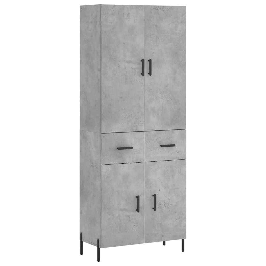 Credenza Grigio Cemento 69,5x34x180 cm in Legno Multistrato 3198157