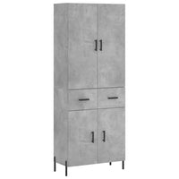 Credenza Grigio Cemento 69,5x34x180 cm in Legno Multistrato 3198157