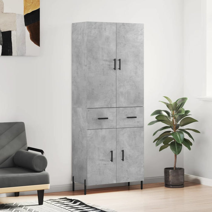 Credenza Grigio Cemento 69,5x34x180 cm in Legno Multistratocod mxl 101630